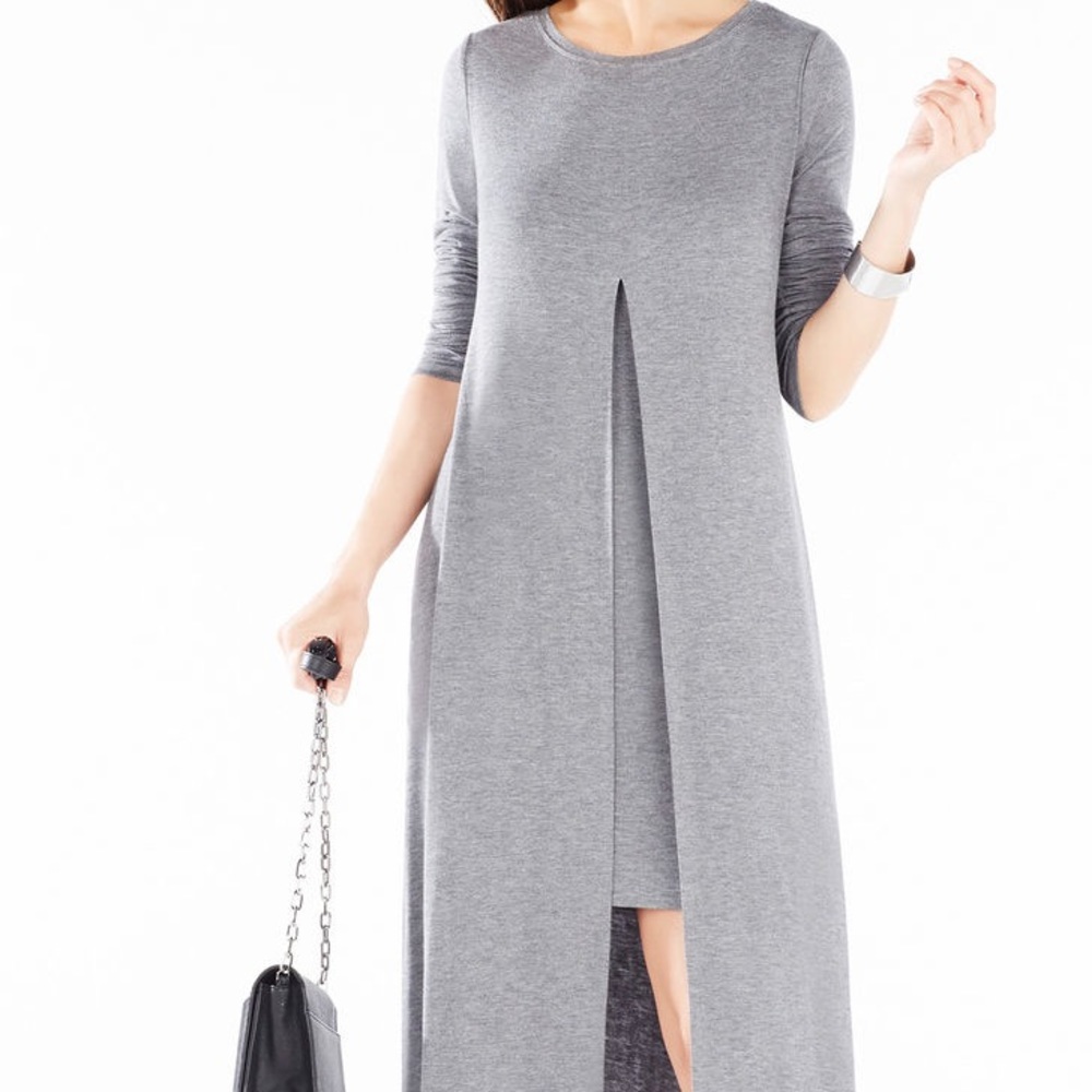 BCBG Ayana Knit Dress Grey